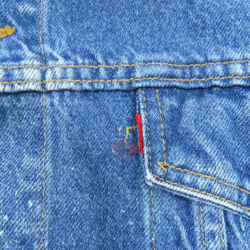 Levis Strauss Jean Jacket Trucker Blue Red Tab Sz 3XL? Vintage Type 3